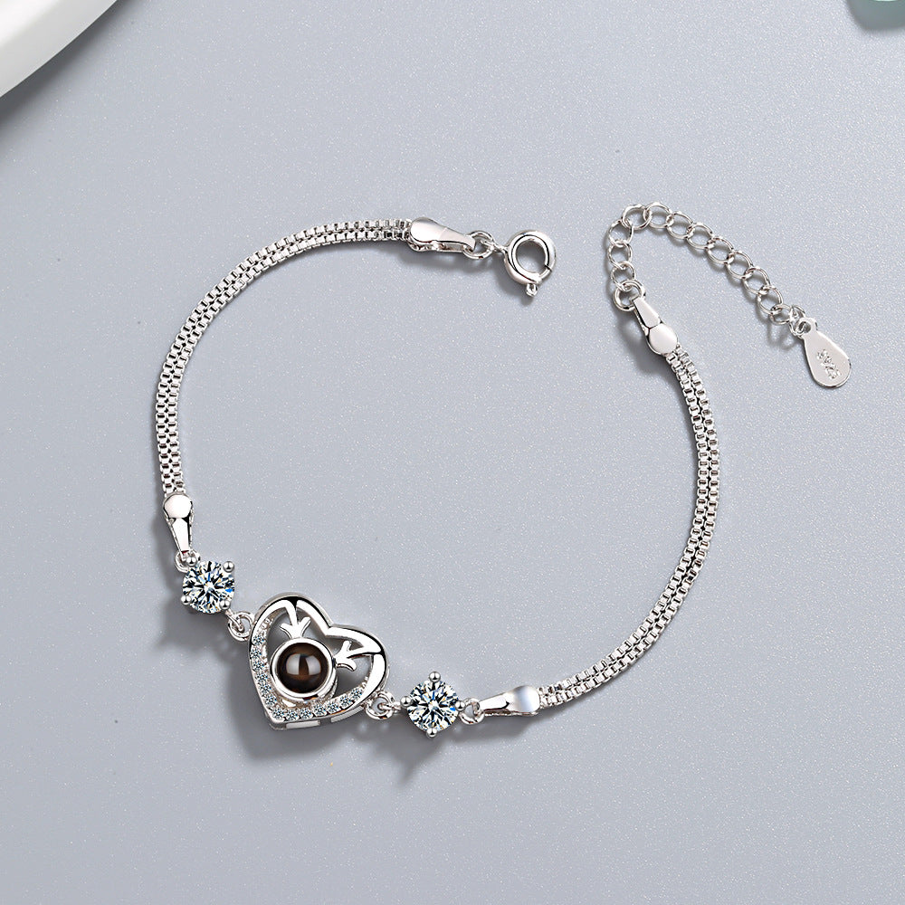 Rose Heart Bracelet