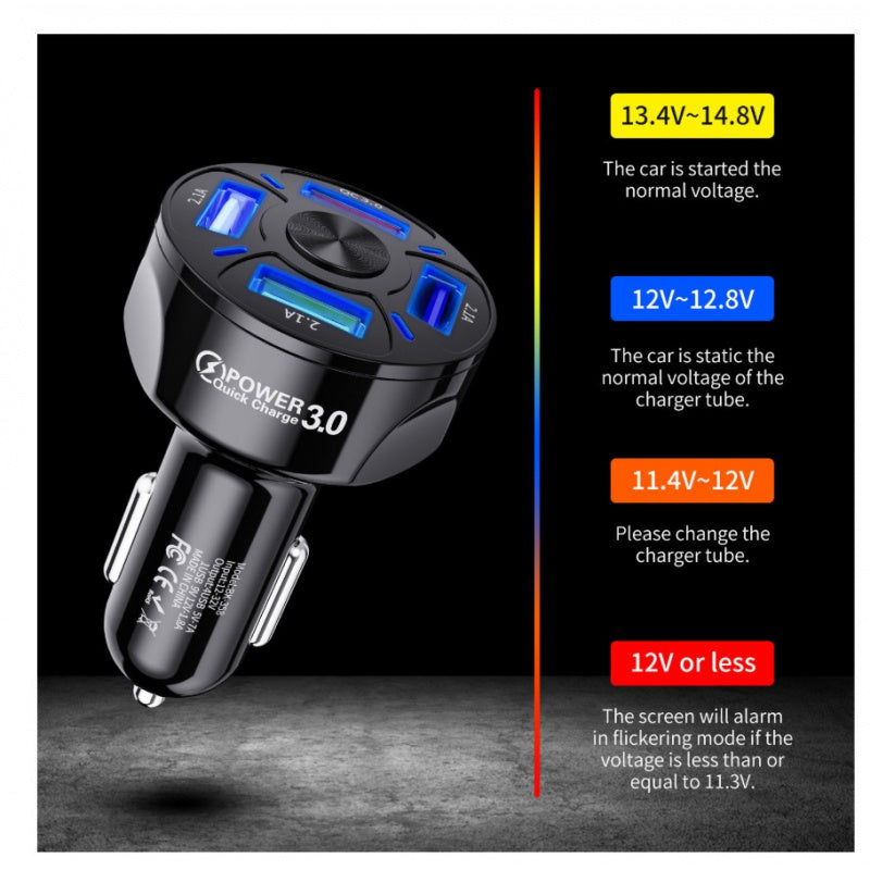 Fast Charge Car Charger-Black
