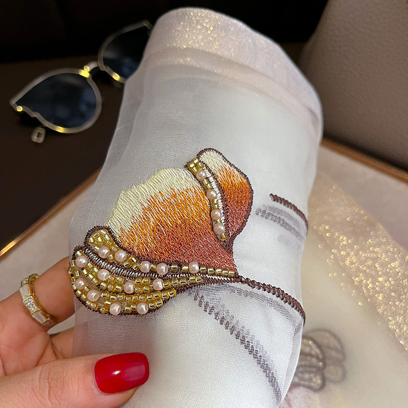 Chinese Flower Scarf