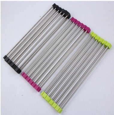 Folding Drain Sink Rack-Black