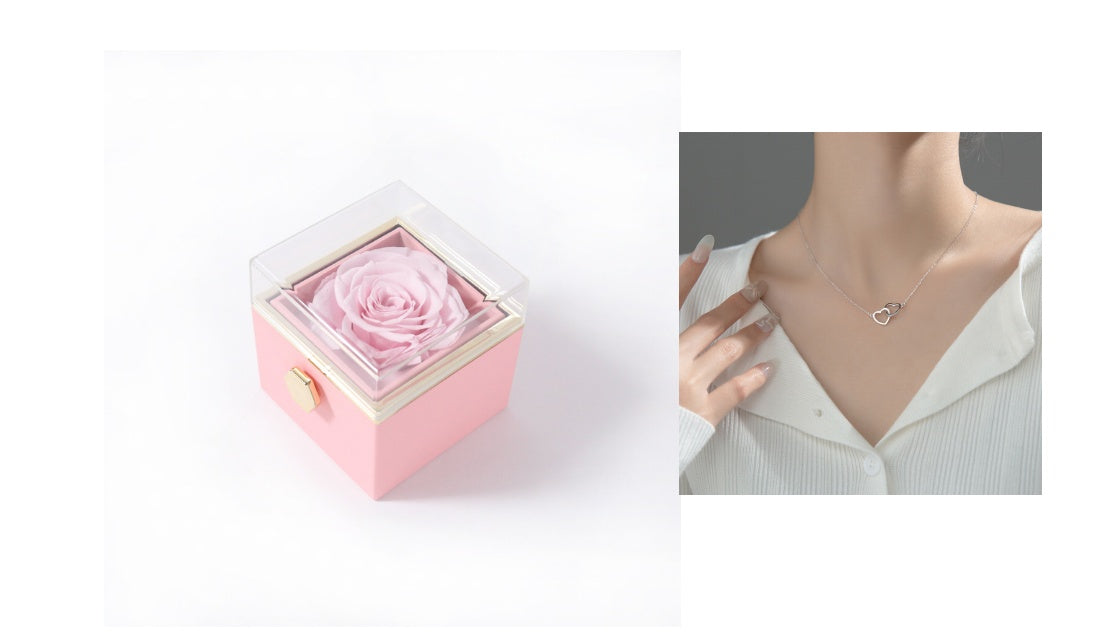 Rotating Rose Jewelry Box