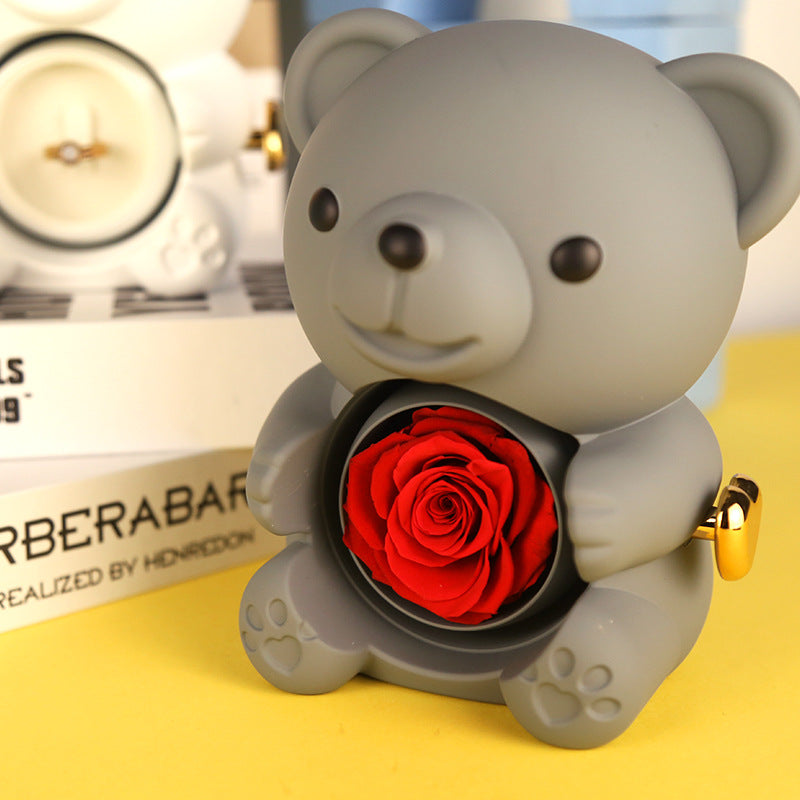 Eternal Rose Teddy Bear Gift Box